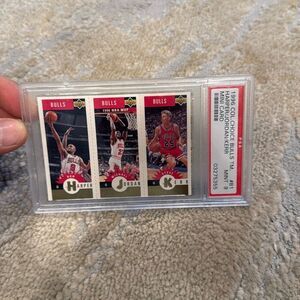 1996 Collector Choice Chicago Bulls Mini card Harper Jordan Kerr PSA 9 MINT